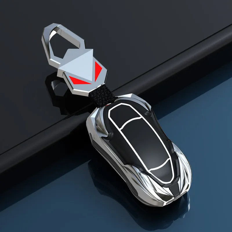 Tesla Model S Key Fob Cover - Premium Aluminum Case (Fits 3/X/Y) Silver