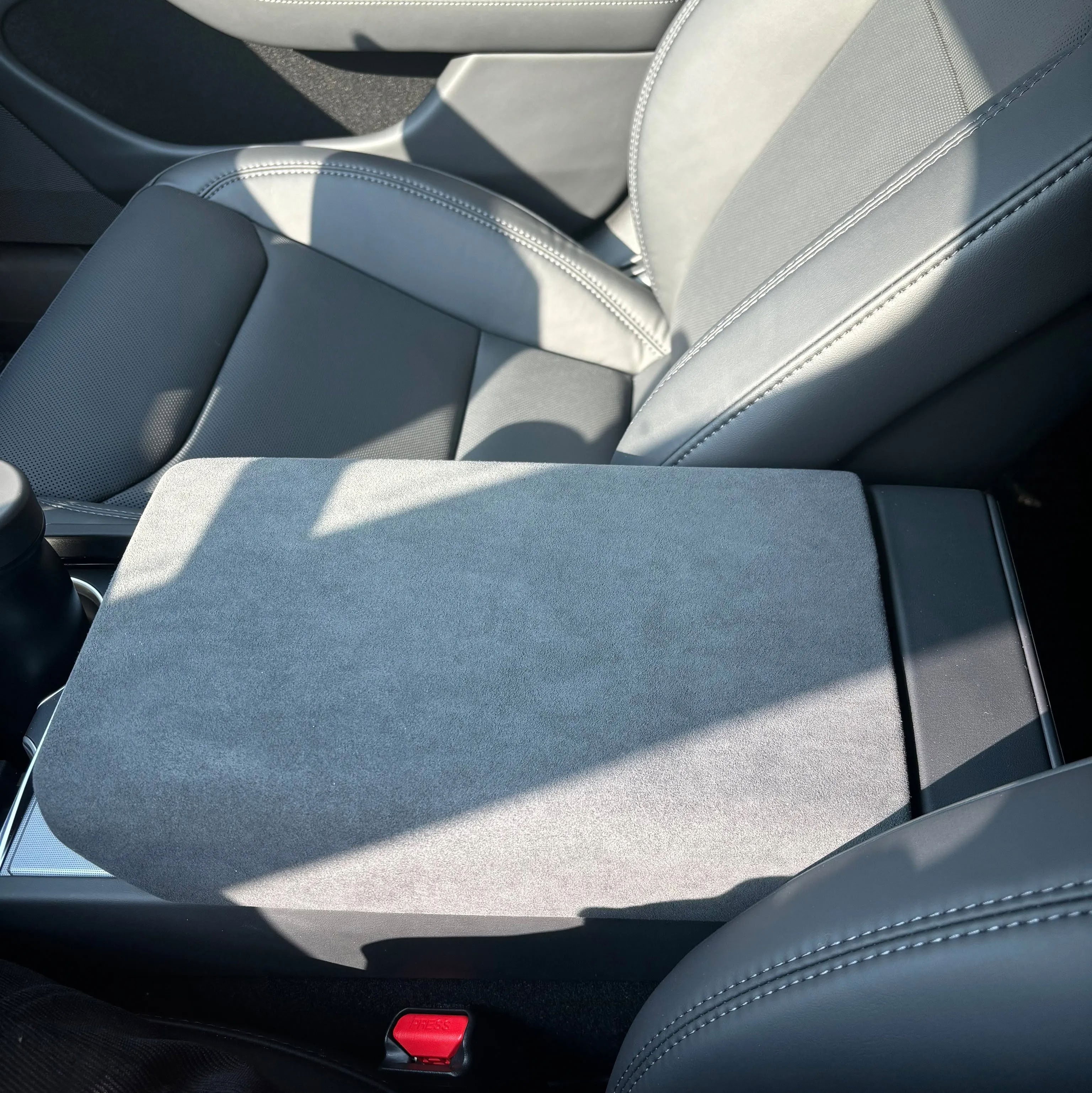 Tesla Model Y Juniper / 3 Highland Suede Armrest Cover & Interior Trim Kit (5-Piece)