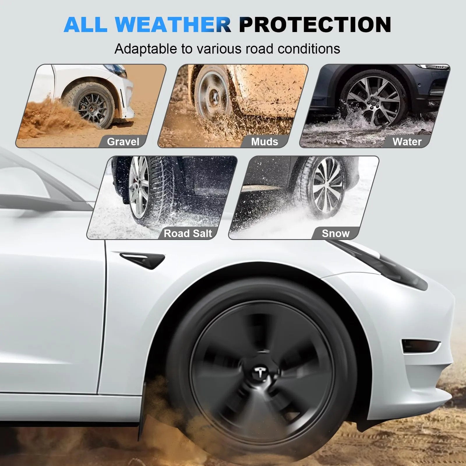 Mud Flaps for Tesla Model 3 Highland 2024+ (Set of 4)