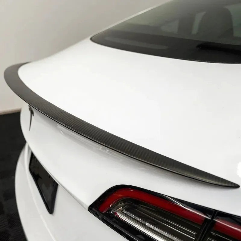 Carbon Fiber Spoiler for Tesla Model 3 Highland Matte Carbon Fiber