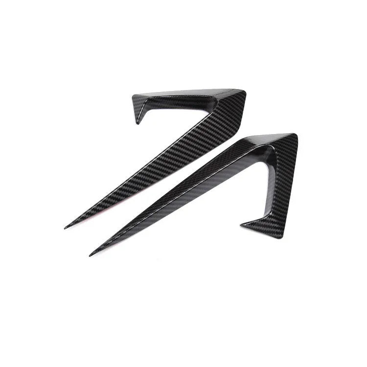 Tesla Model 3 Side Camera Cover for 2021-2023 Model 3 (2021-2023) Side Camera Frame Cover Glossy Carbon Fiber Pattern