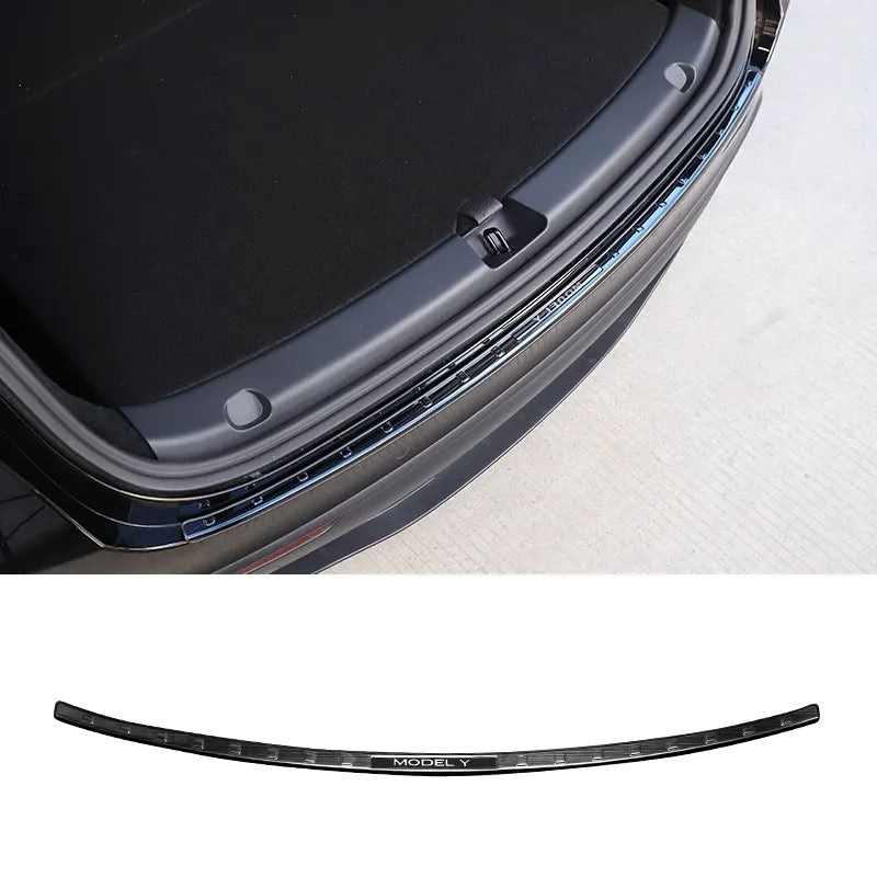 Trunk Guard Plate for Tesla Model 3/Y – Stainless Steel, Black Titanium Coating Model Y（2020-2025.02） External