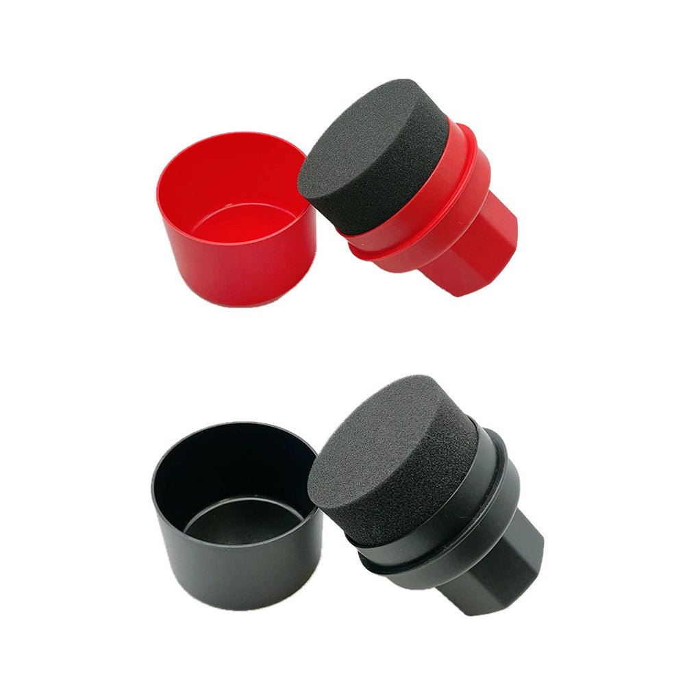 Car Tire Shine Sponge for Tesla Regular Flat Black+Red