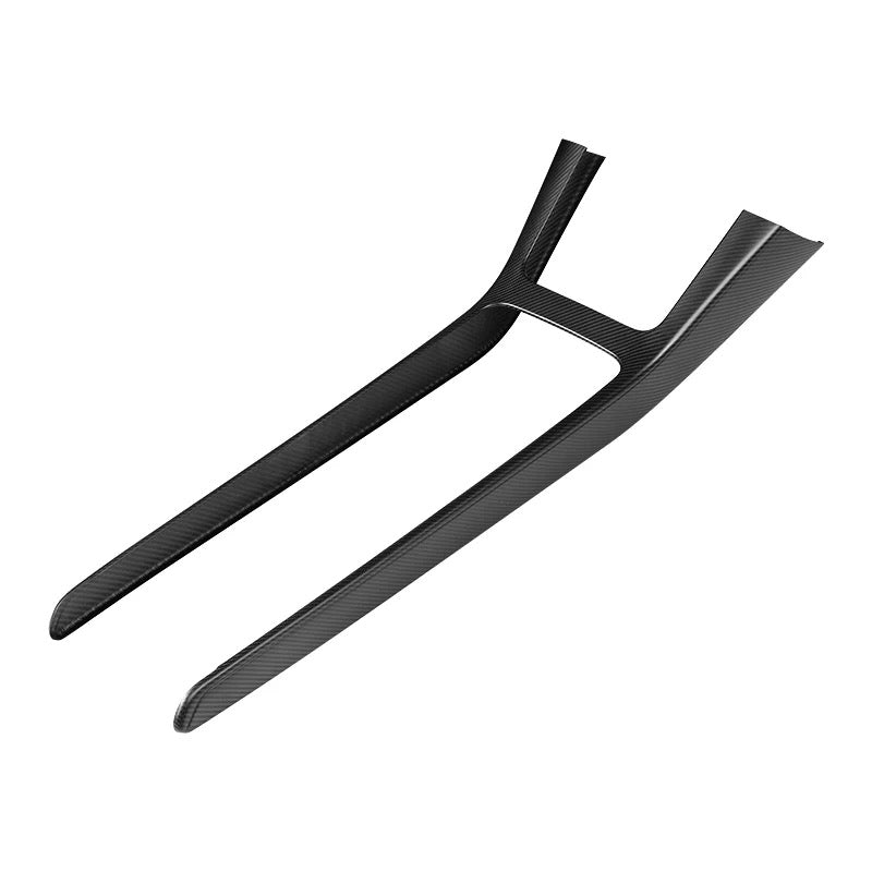 Real Dry Carbon Fiber Center Console Trim Panel for Tesla Model Y 2021-2024 Glossy