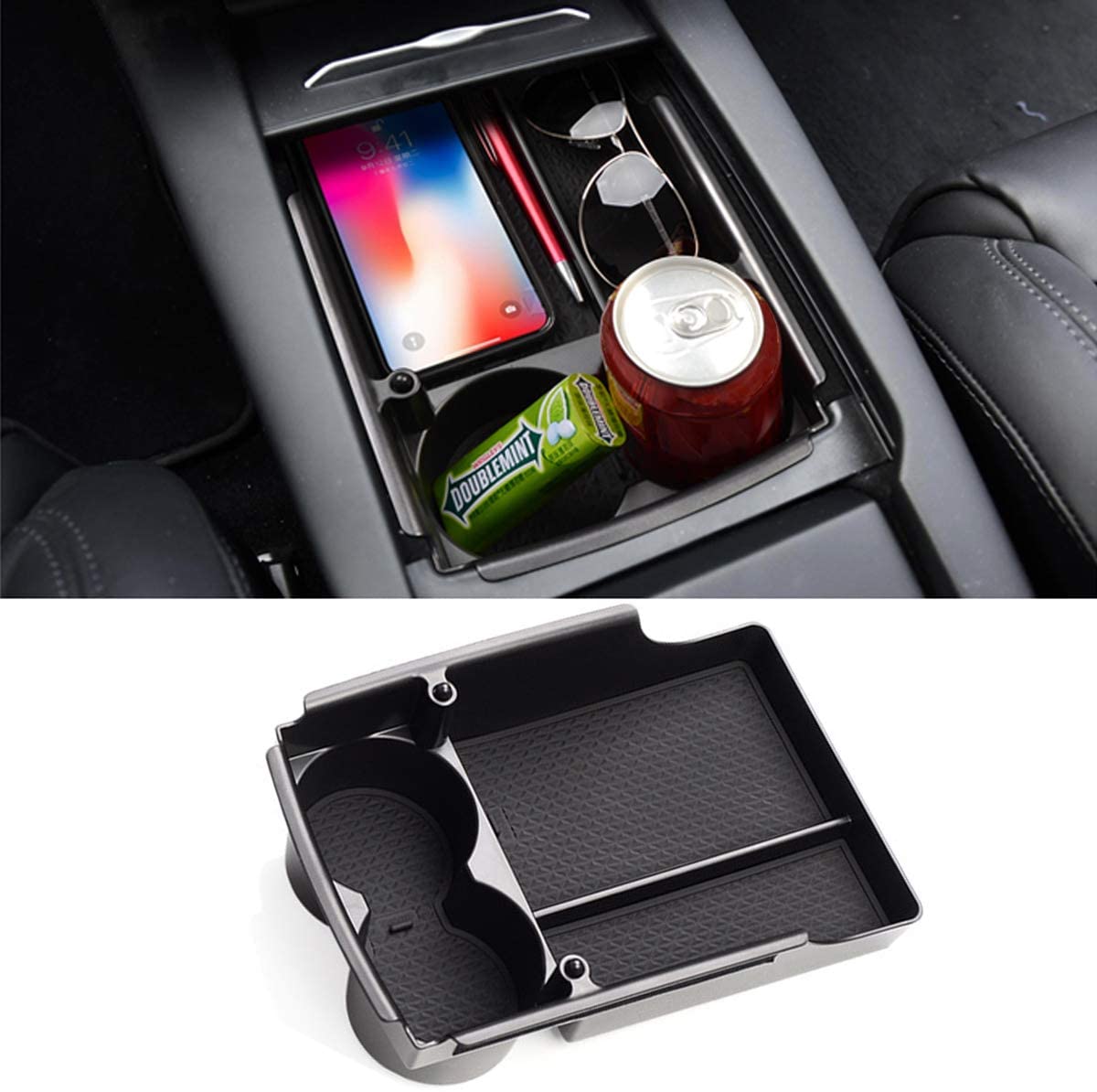Center Console Armrest Storage Box for Tesla Model S/X