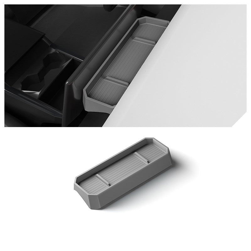 Center Console Behind Screen Storage Box for Tesla Cybertruck Grey