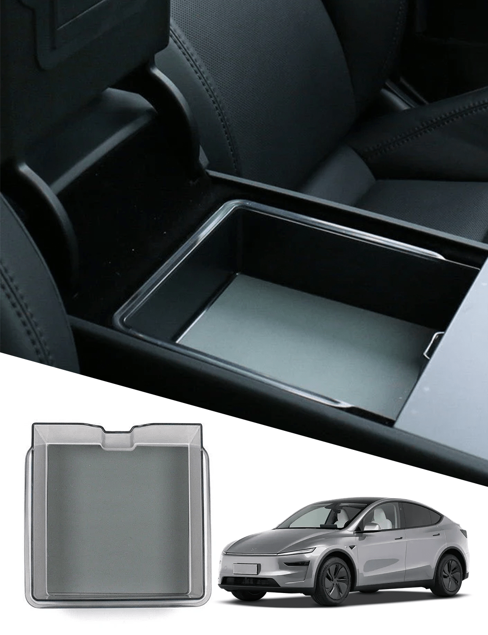 Console & Armrest Triple Storage Pack for Model Y Juniper & Model 3 Highland