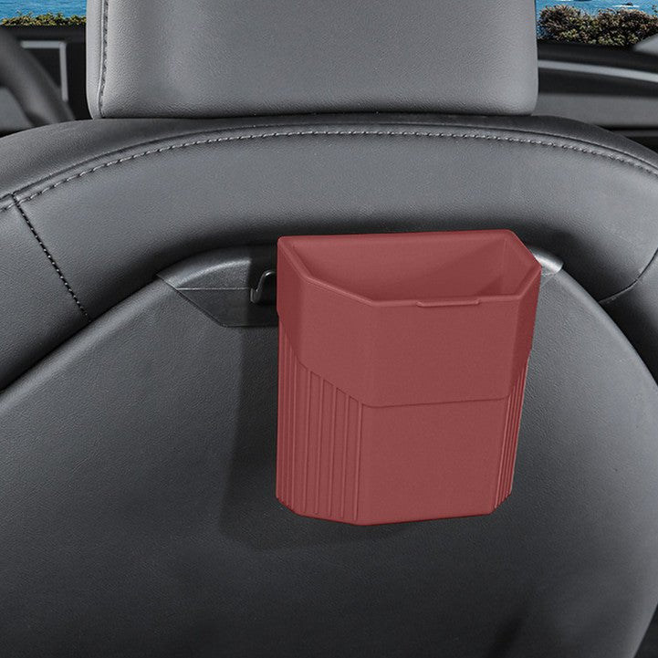 Central Screen/Seat/Dash Trash Can for Tesla Model 3 2023.11+ / Y 2025.03+ For Model 3 (2024-ON) & Model Y (2025.3-ON) Seat Back Wine Red