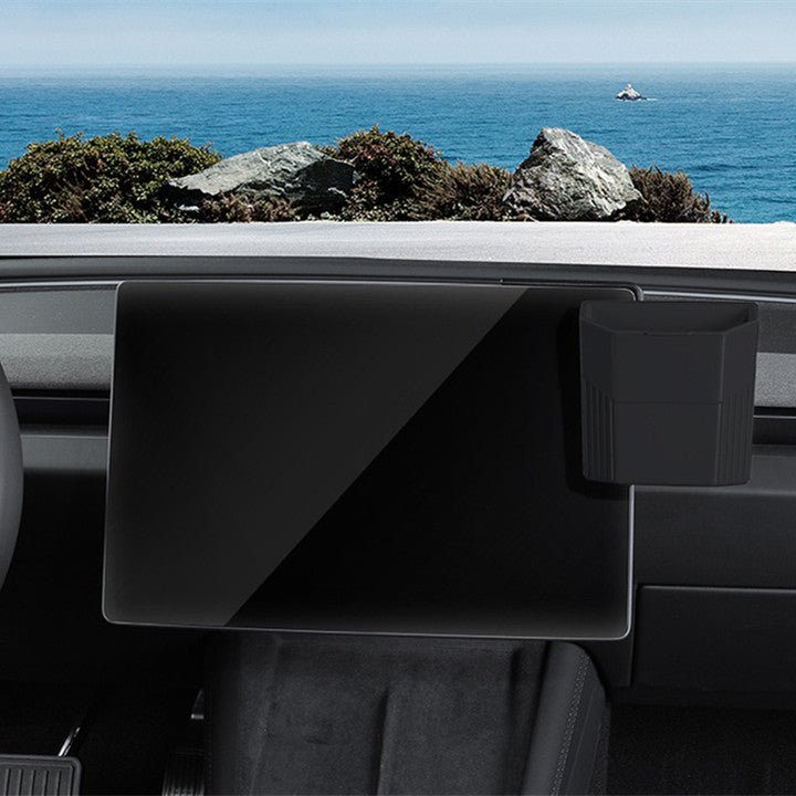 Central Screen/Seat/Dash Trash Can for Tesla Model 3 2023.11+ / Y 2025.03+ For Model 3 (2024-ON) & Model Y (2025.3-ON) Center Console Screen Black