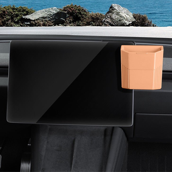 Central Screen/Seat/Dash Trash Can for Tesla Model 3 2023.11+ / Y 2025.03+ For Model 3 (2024-ON) & Model Y (2025.3-ON) Center Console Screen Maroon