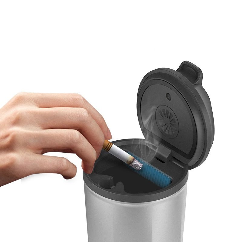 Cup Holder Ashtray with Light for Tesla 1PC Black