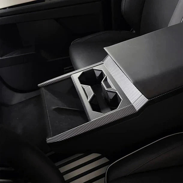 Dry Carbon Fiber Center Console Cup Holder for Tesla Cybertruck