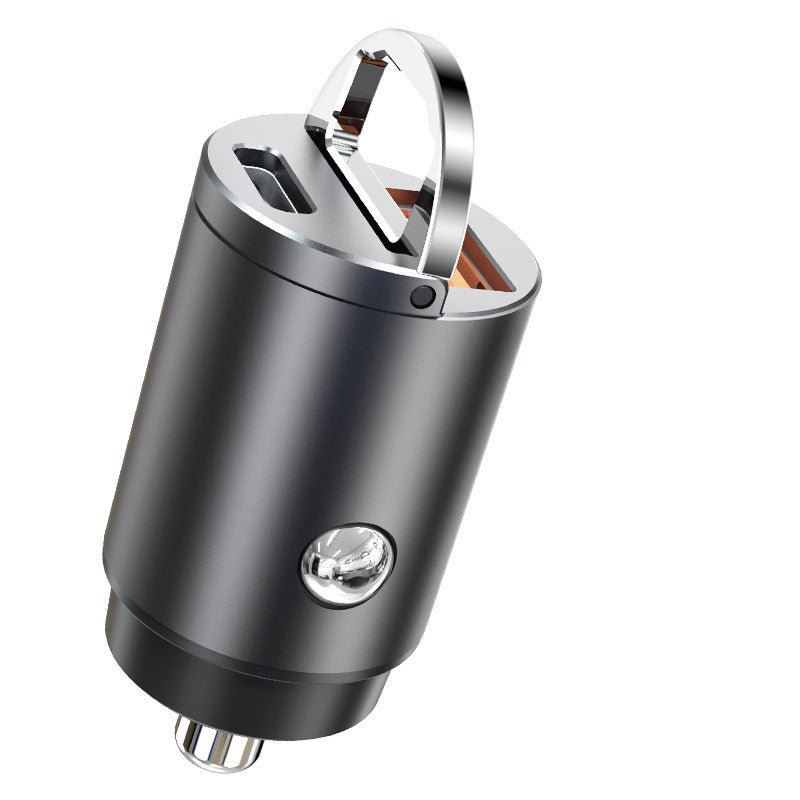 Fast USB Car Charger Adapter for Tesla Type C + USB Black