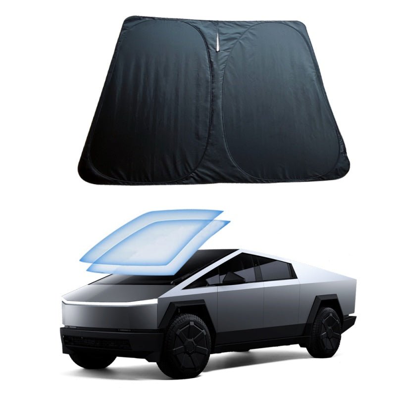 Front Windshield Sunshade for Tesla Cybertruck Cybertruck 2024-Present Black