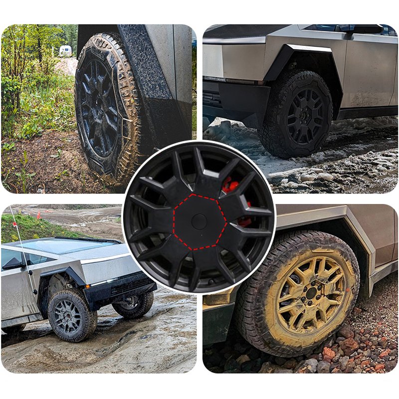 Center Hub Caps for 20" Cyber Wheels for Tesla Cybertruck (4pcs)