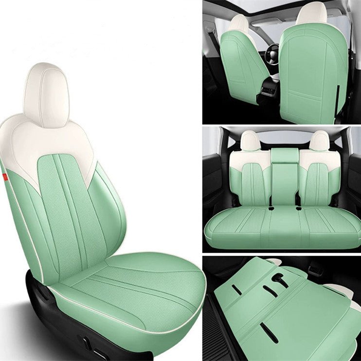 Leather Seat Covers for Tesla Model Y Model Y (2020-2024) Candy Green