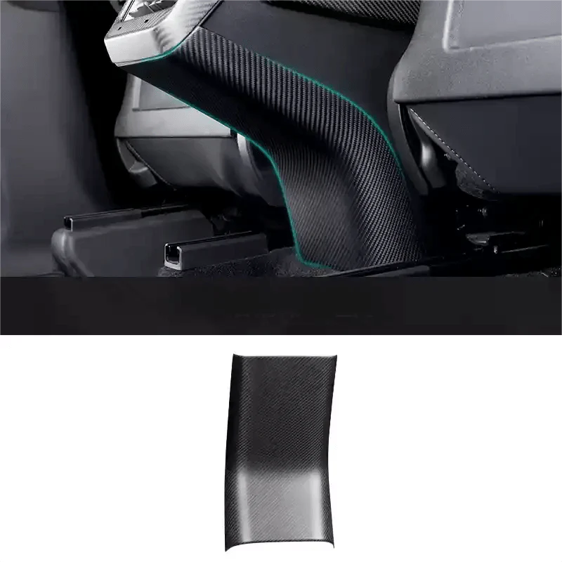 Carbon Fiber Backseat Center Console Base Cap for Tesla Model 3/Y Matte Carbon Fiber