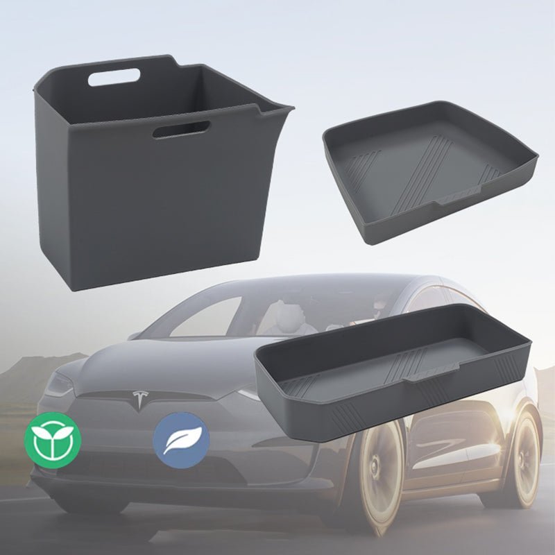 Original Car Trunk Left and Right Storage Box for Tesla Model X 2022-2025（3PCS）