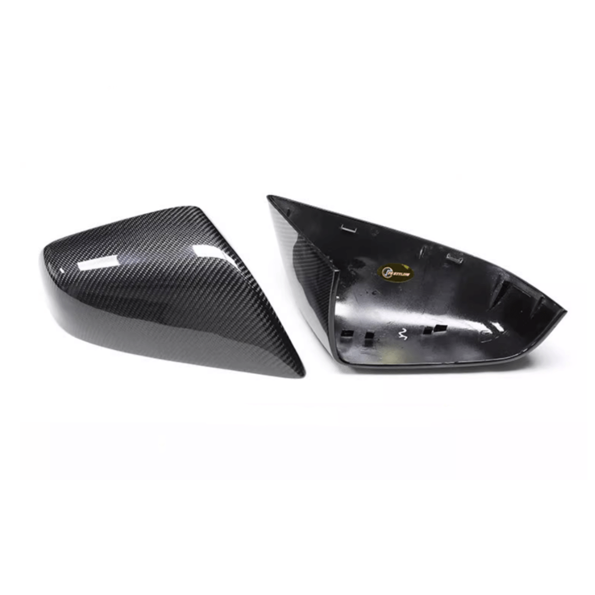 Real Carbon Fiber Mirror Covers Replacement for Tesla Model S / X Glossy Carbon Fiber