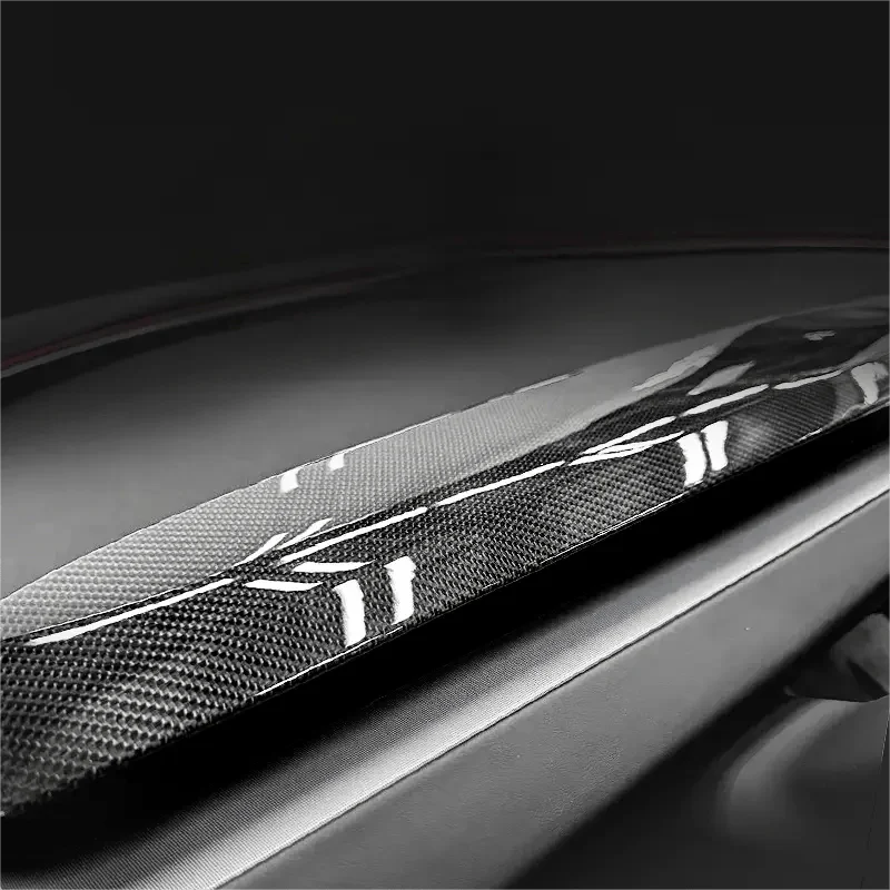 Real Dry Carbon Fiber Dash Cover Overlay for Model 3 Highalnd & Model Y Juniper Glossy Upper