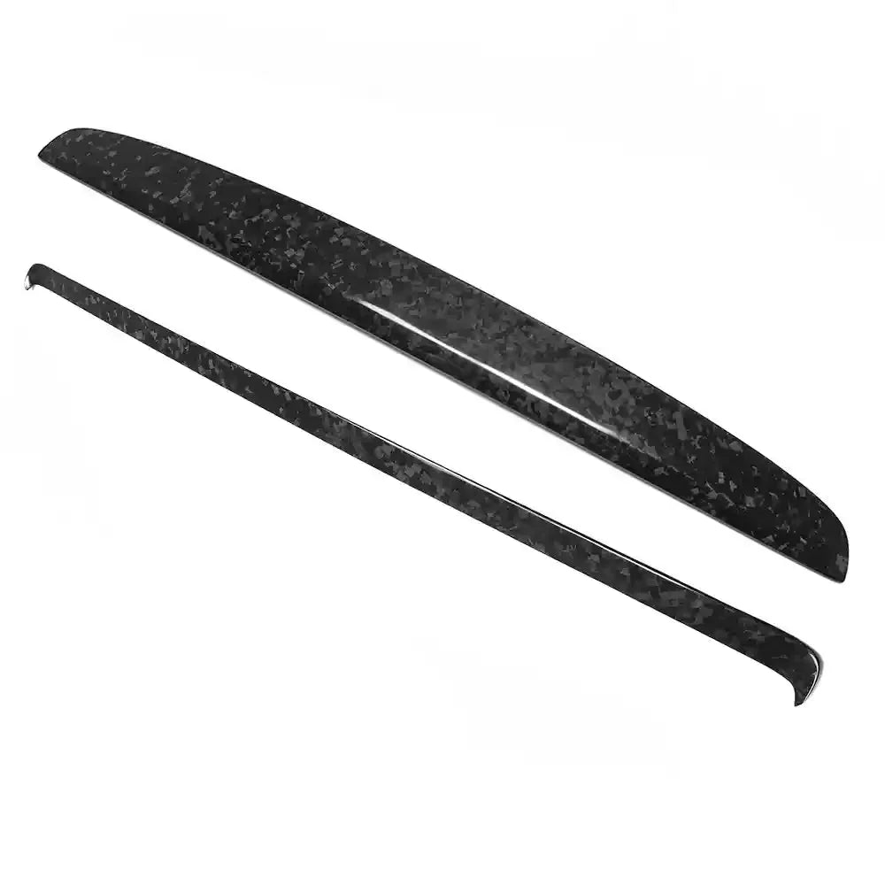 Real Dry Carbon Fiber Dash Cover Overlay for Model 3 Highalnd & Model Y Juniper Glossy Forged Upper+Lower