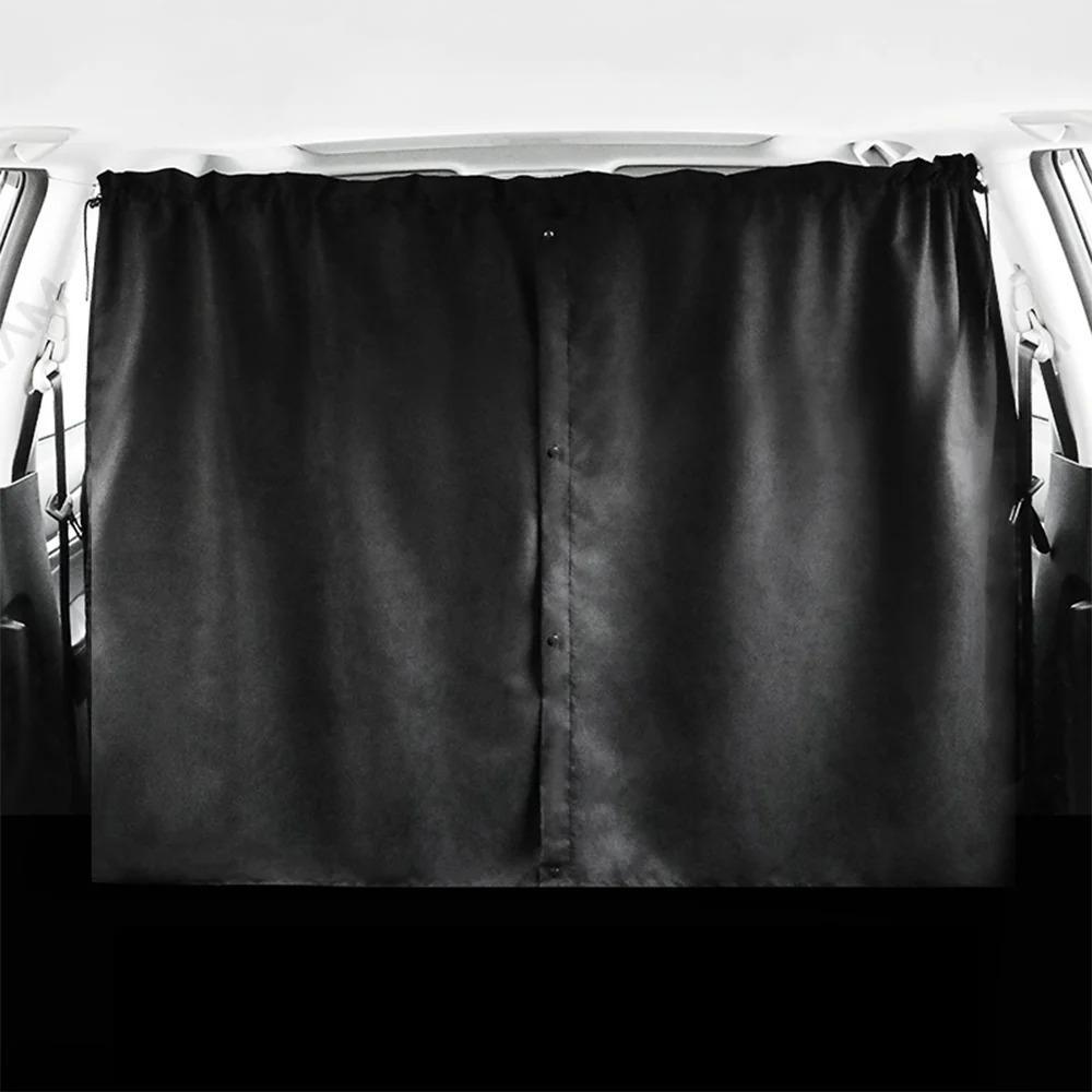 Rear Privacy Divider Curtain for Tesla Model 3/Y/S/X Black Large Style (74.51inch * 39.3 inch)