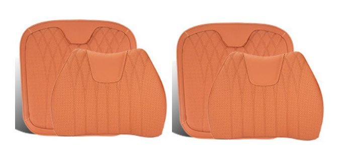 Seasonal Universal Seat Covers for Tesla Model 3/Y/X/S (style 2) 2PCS cushion+backrest Orange