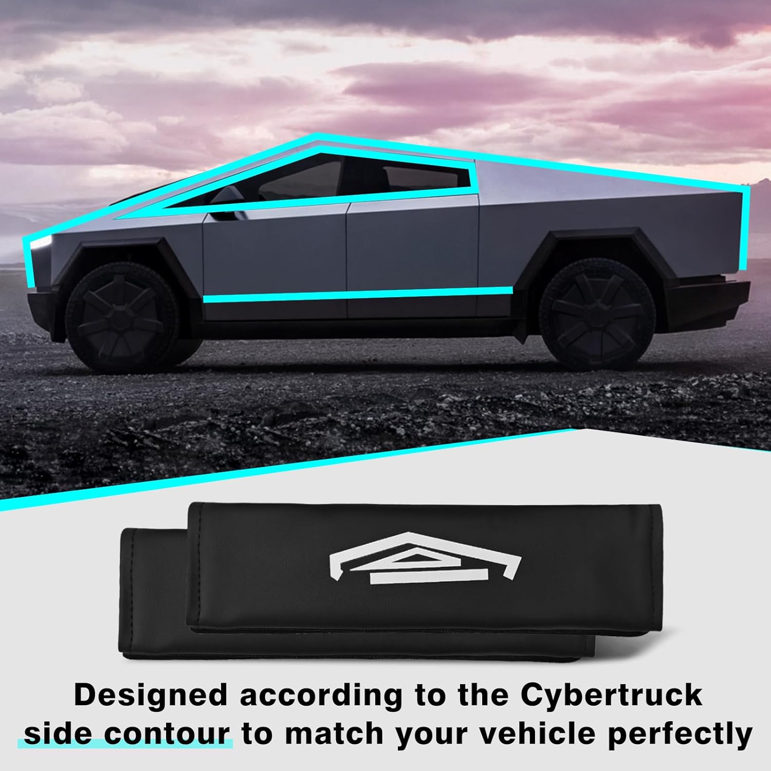 Seat Belt Pads for Tesla Cybertruck (2 PCS)