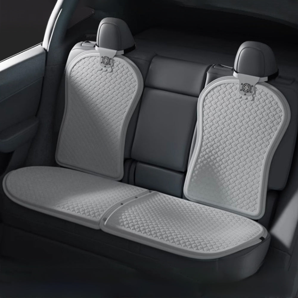 Summer Cooling Seat Covers for Tesla Model 3/Y Glacier Gray 2PCS × Seat Backrest + 1PC × Seat Covers (For reat seat) Model 3 (2021-Present) & Model Y (2021-Present)