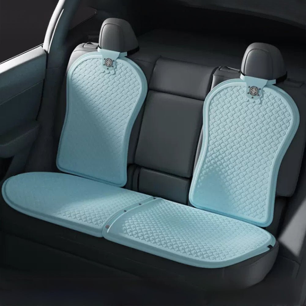 Summer Cooling Seat Covers for Tesla Model 3/Y Sky Blue 2PCS × Seat Backrest + 1PC × Seat Covers (For reat seat) Model 3 (2021-Present) & Model Y (2021-Present)
