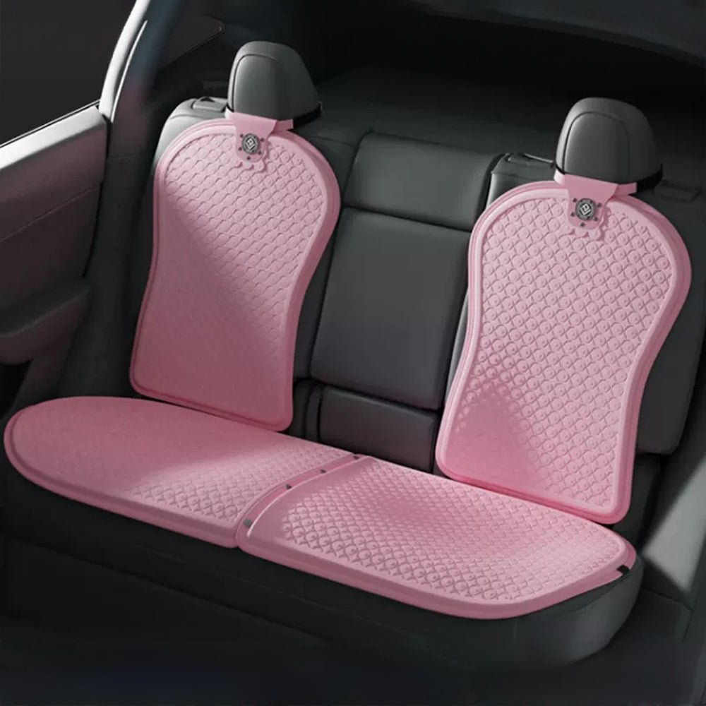 Summer Cooling Seat Covers for Tesla Model 3/Y Baby Pink 2PCS × Seat Backrest + 1PC × Seat Covers (For reat seat) Model 3 (2021-Present) & Model Y (2021-Present)
