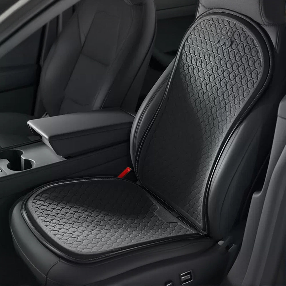 Summer Cooling Seat Covers for Tesla Model 3/Y Carbon Black 4PCS × Seat Backrest and Seat Covers (For driver passenger) Model 3 (2021-Present) & Model Y (2021-Present)