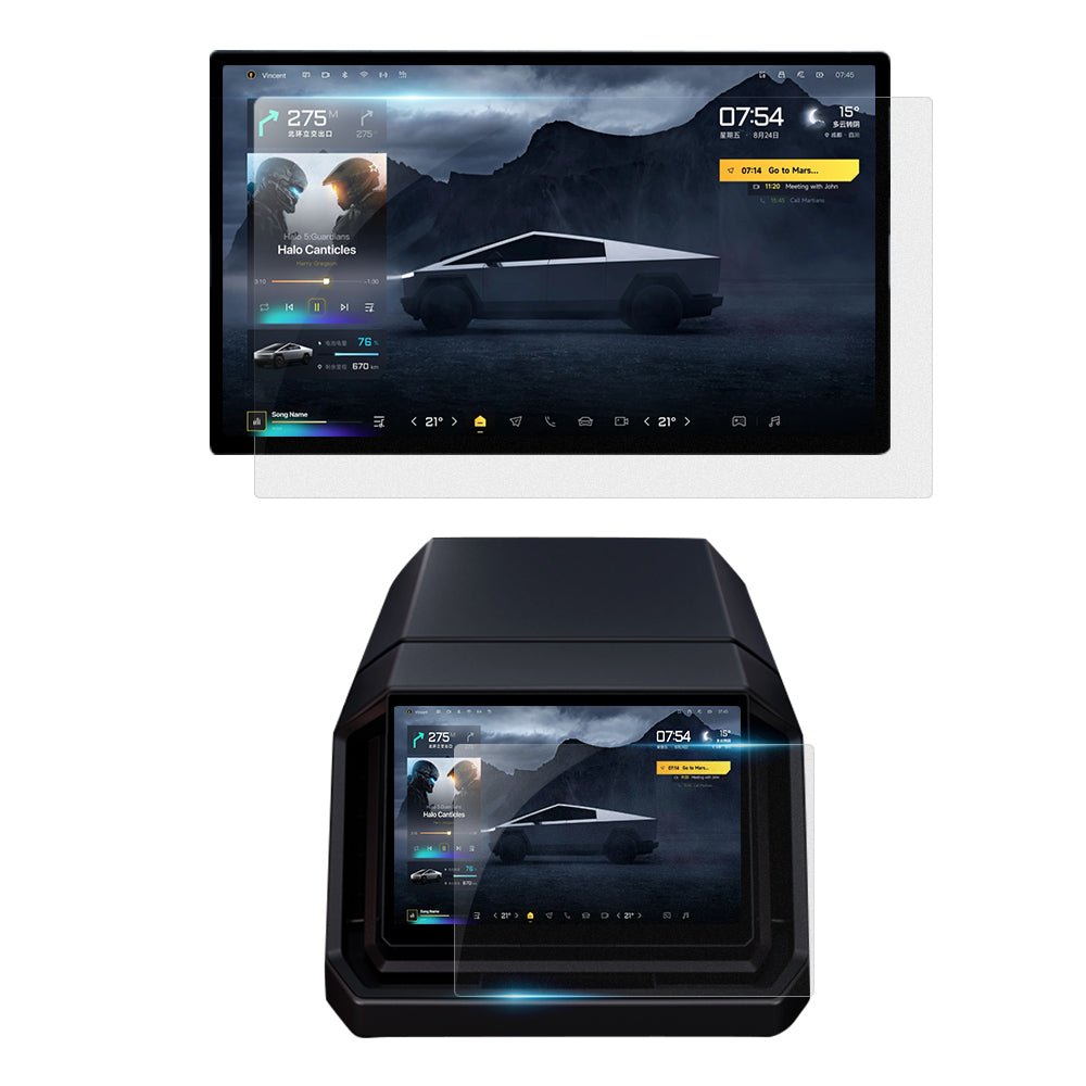 Tempered Screen Protector for Tesla Cybertruck Front + Rear - Frosted (Sales)