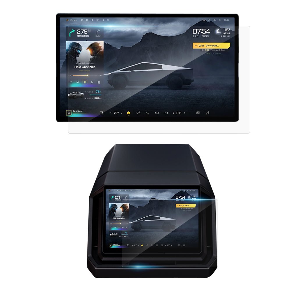 Tempered Screen Protector for Tesla Cybertruck Front + Rear - HD (Sales)