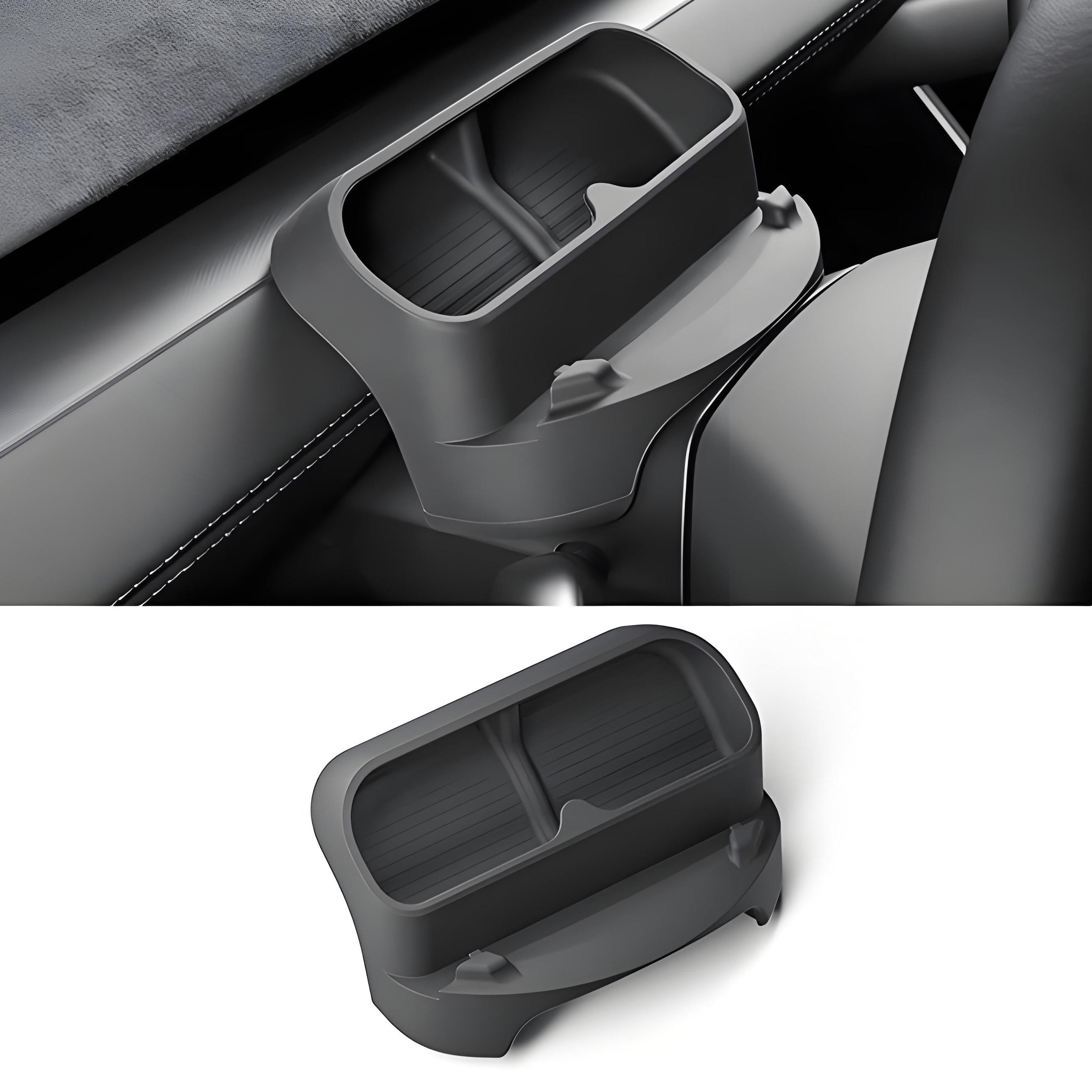 Sunglasses & Phone Holder Organizer for Model Y Juniper/ Model 3 Highland Black
