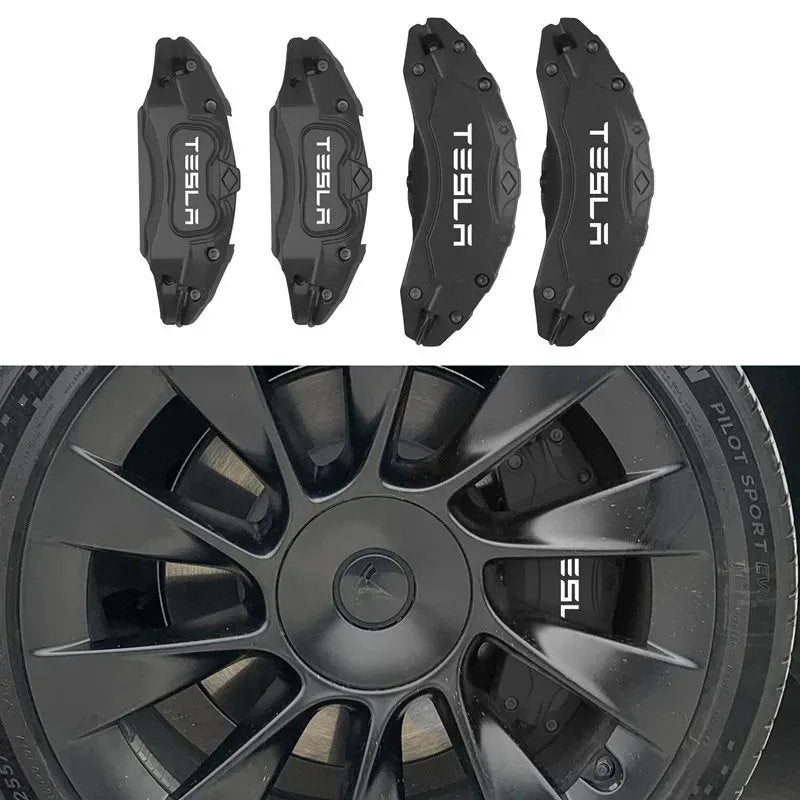 19"-22" Tesla Model X/S Brake Caliper Covers – Aluminum Alloy for 2018-2025 Models Black