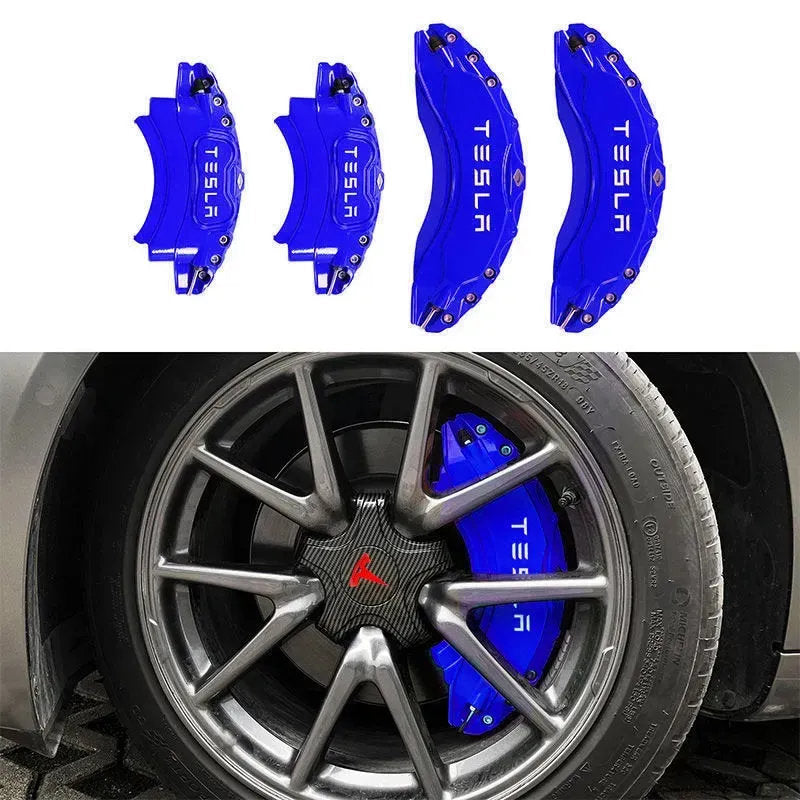 19"-22" Tesla Model X/S Brake Caliper Covers – Aluminum Alloy for 2018-2025 Models Blue