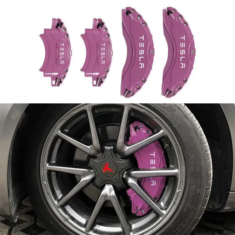 19"-22" Tesla Model X/S Brake Caliper Covers – Aluminum Alloy for 2018-2025 Models Purple