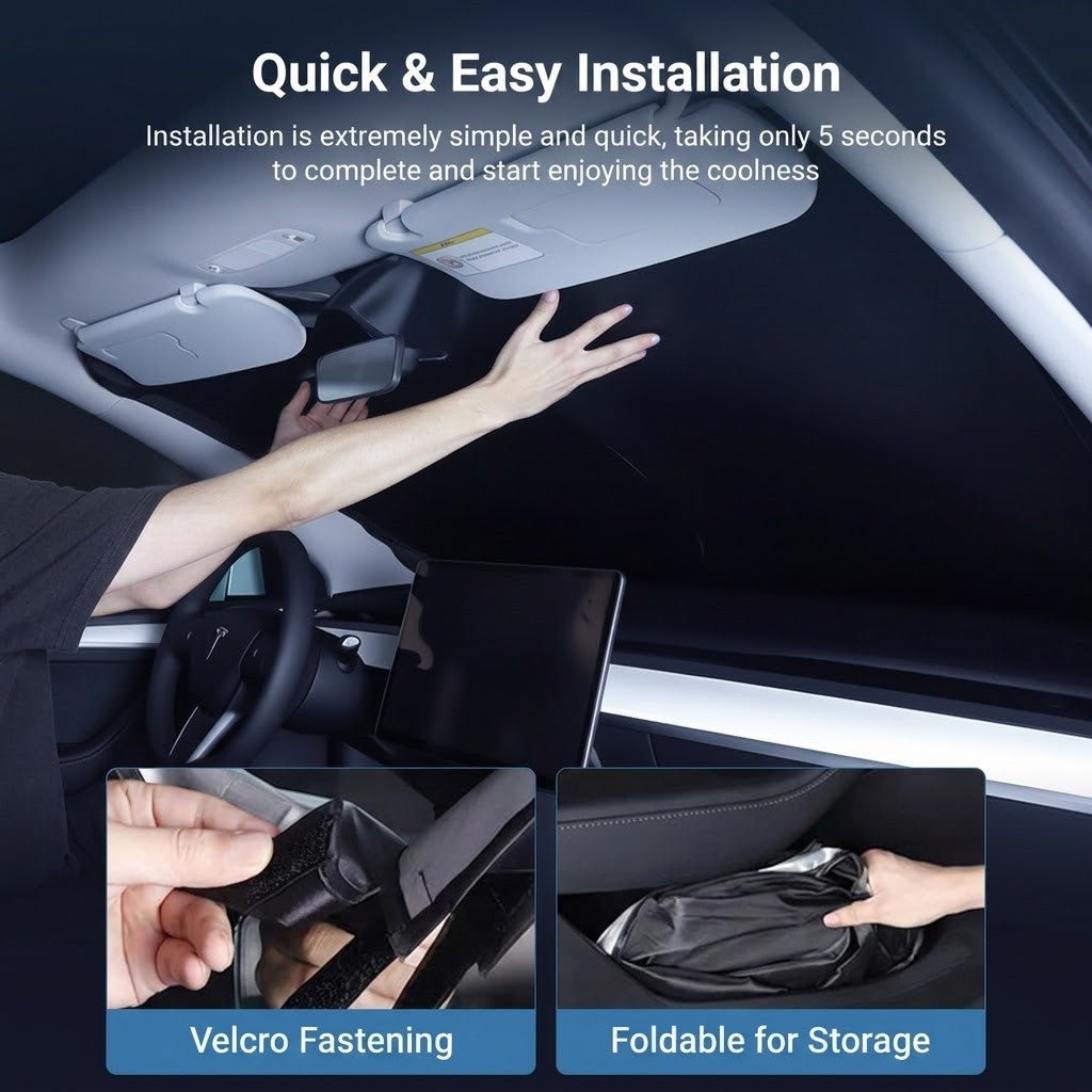 Universal Fit Windshield Sun Shade for Sedans & SUVs & Trucks