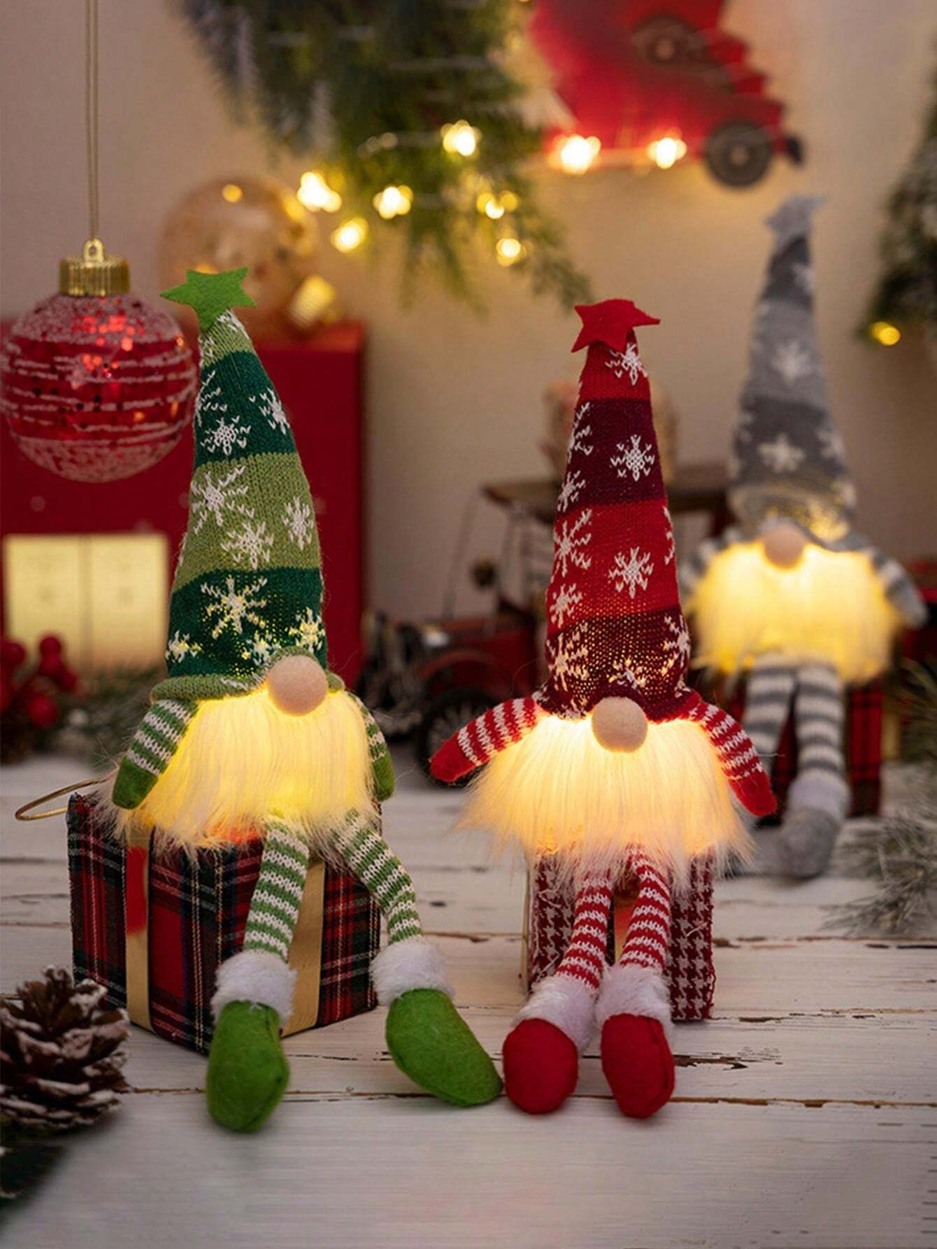 🎁Early Xmas Sales - 49% OFF🎅Christmas Gnome Doll Lights Hanging Ornament