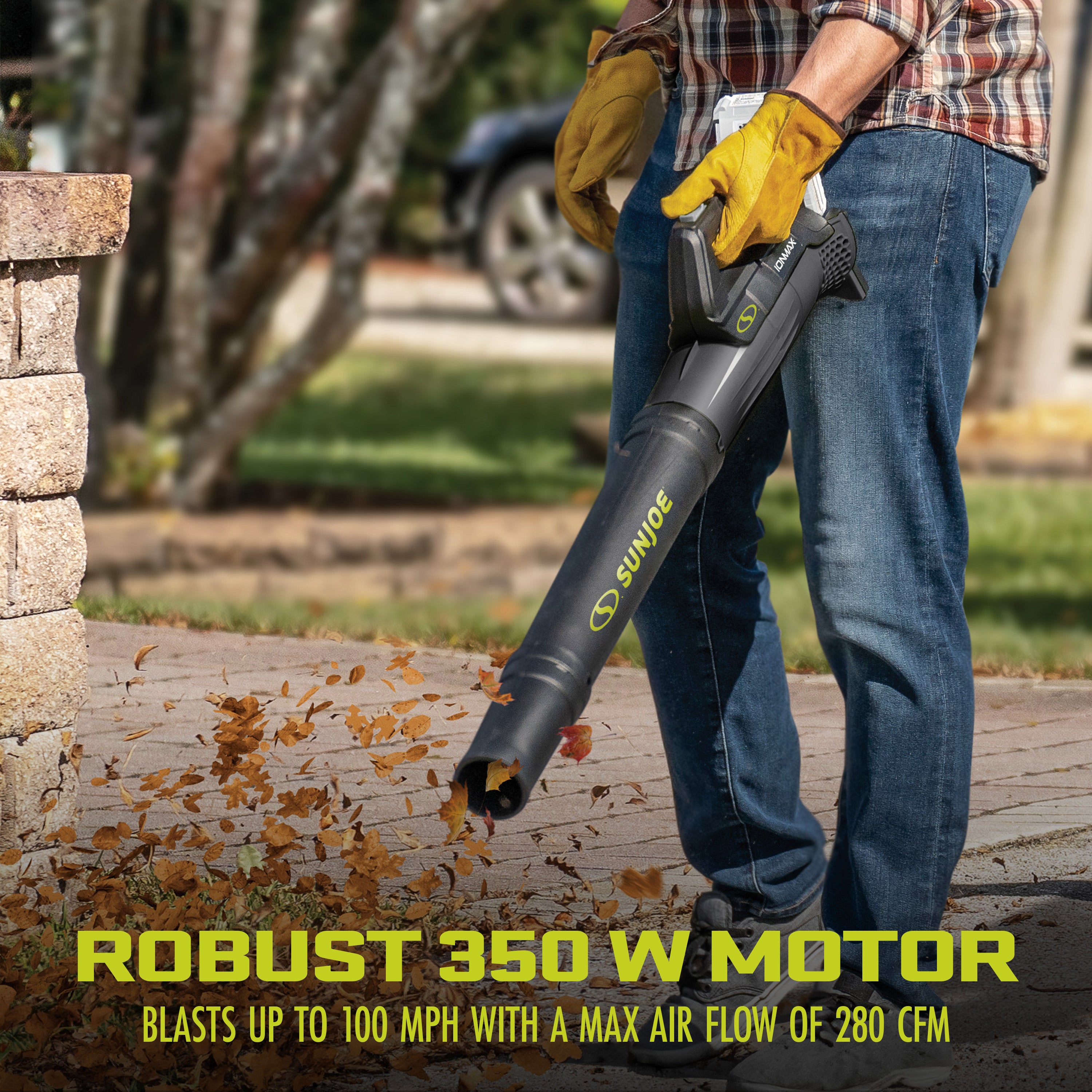 Sun Joe 24-Volt* IONMAX Cordless Leaf Blower + Grass Trimmer Bundle |