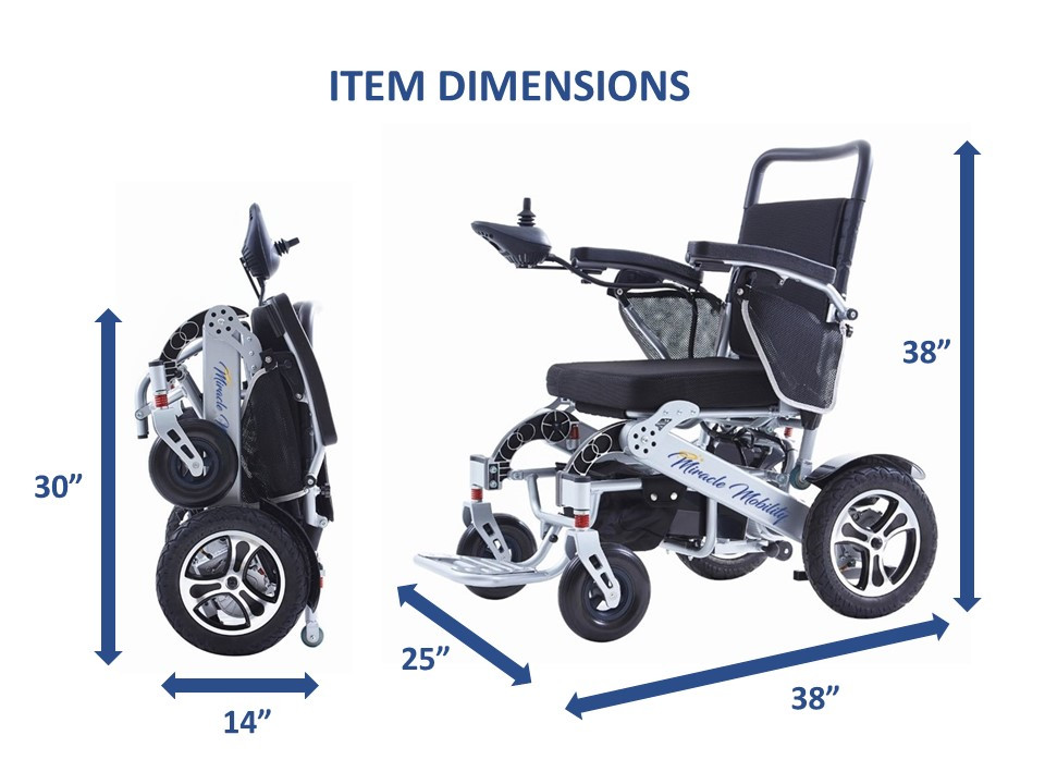 🎄Today's Special Value🎁Miracle Mobility Platinum 8000 Folding Electric Wheelchair✅400-lb Weight Capacity
