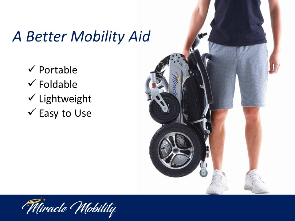 🎄Today's Special Value🎁Miracle Mobility Platinum 8000 Folding Electric Wheelchair✅400-lb Weight Capacity