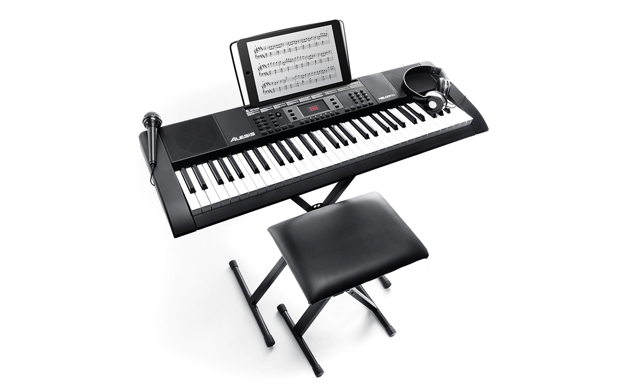 🎄Today's Special Value🎁Portable 61-Key Keyboard with Built-In Speakers and Accessories