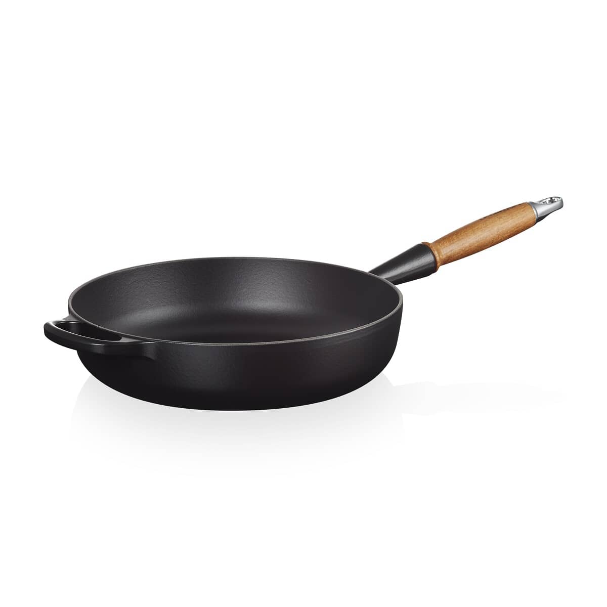 🎄Today's Special Value🎁Le Creuset Cast Iron 10.25" Flame Fry Pan with Wood Handle