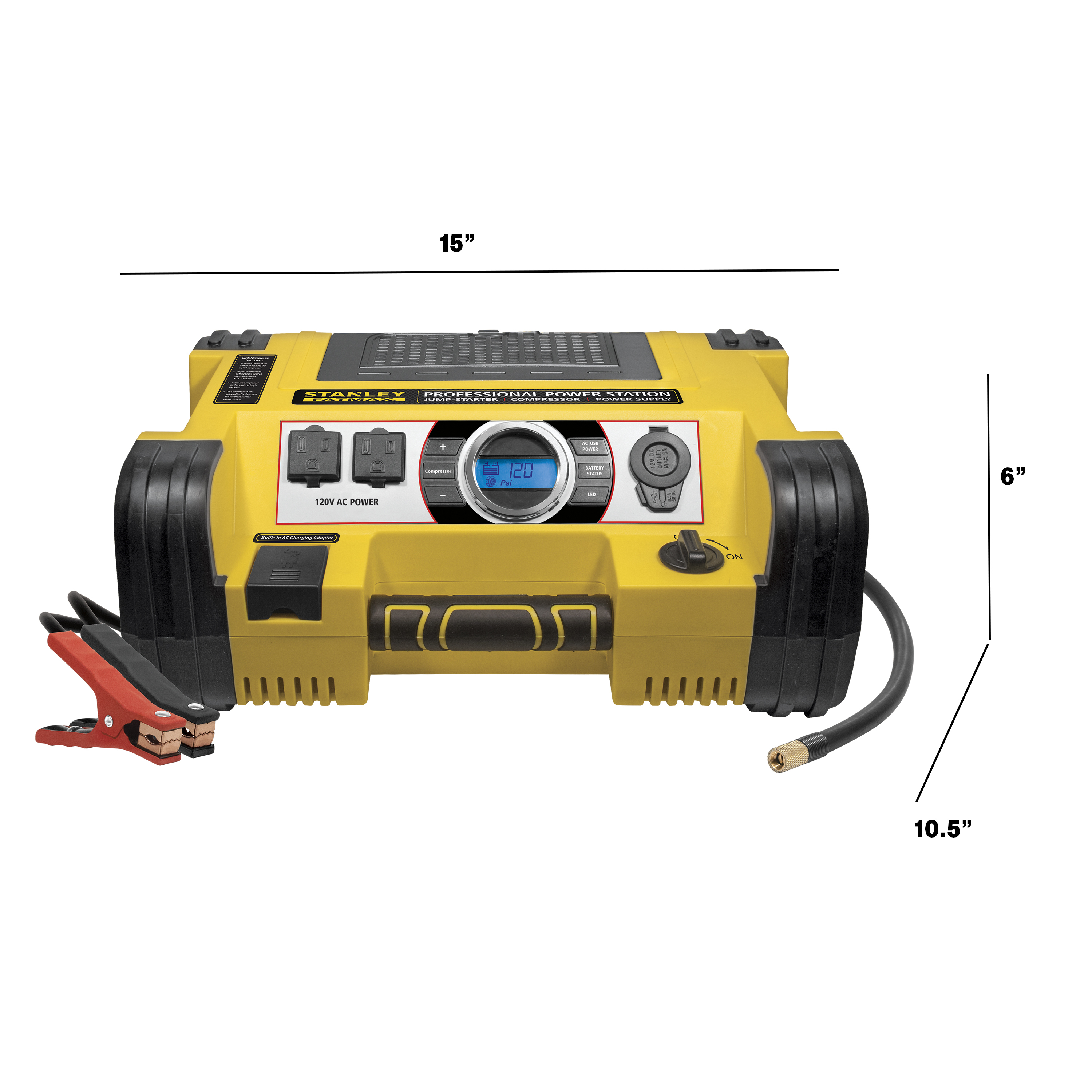 🎄Today's Special Value🎁STANLEY 1400A Peak Amp Professional Power Station with Compressor and 500W Inverter