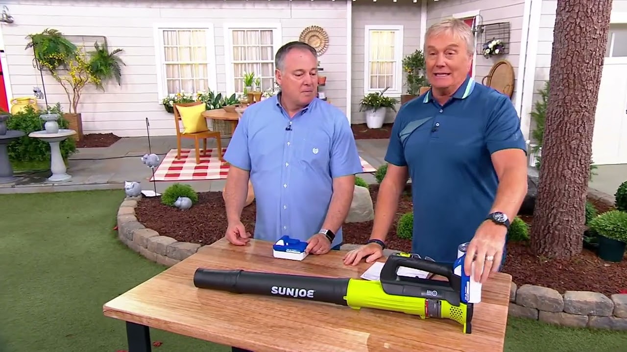 Sun Joe 24V Cordless Blower with 4.0Ah Battery & Quick-Charger on QVC