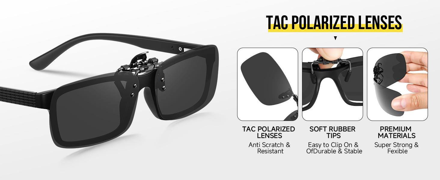 Polarized Clip On Sunglasses