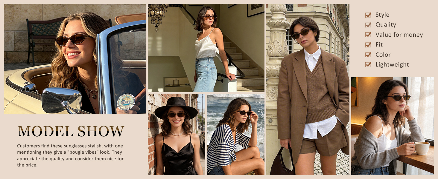 Retro Oval Sunglasses for Women