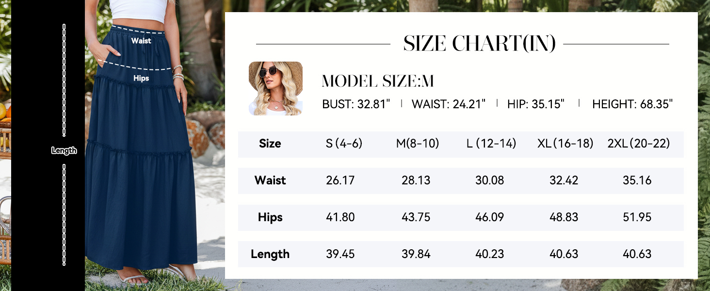 SIZE CHART(IN)